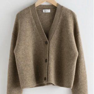 & Other Stories Boxy Wool Blend Classic Cardigan